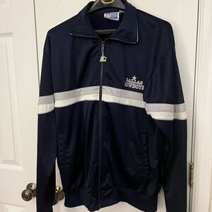 Dallas Cowboys STARTER Navy and Silver Windbreaker Jacket- XL